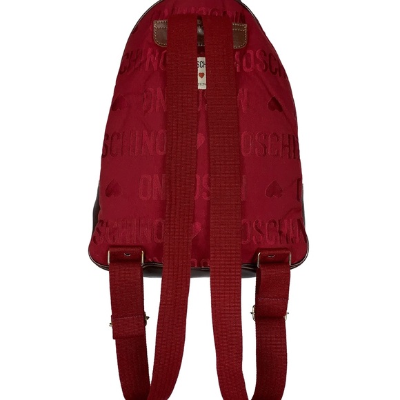 90’s Red Moschino Print Backpack - Picture 2 of 10